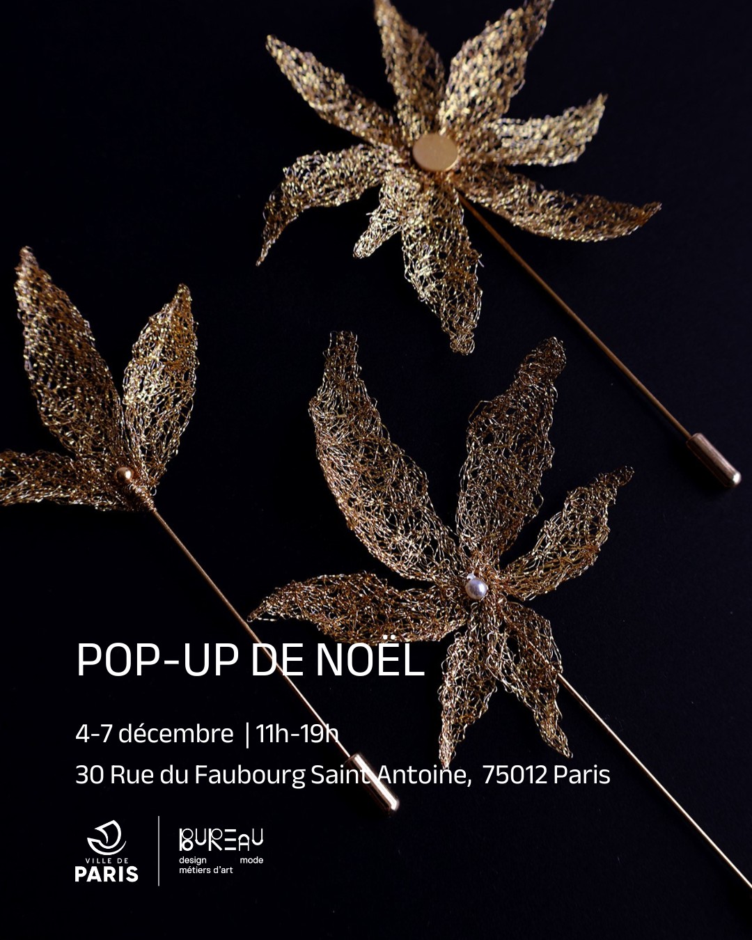 ✨Le Pop-Up de Noël du BDMMA a commencé ✨
J'y serai présente jusqu'au dimanche 7 décembre ! Je vous invite à découvrir mes bijoux et quelques objets décoratifs (sculptures et tableaux brodés). 🎁 L’occasion idéale de trouver des cadeaux uniques et de soutenir la création parisienne en cette belle période de fin d’année. Je partagerai l’espace avec d’autres créateurs ; une belle parenthèse artistique à ne pas manquer ! 🕖 De 11h à 19h
📆 Du Jeudi 4 au Dimanche 7 Décembre 2025
📍 A la Galerie des Ateliers de Paris (@bdmma.paris) , au 30 Rue du Faubourg Saint Antoine, 75012 Paris Au plaisir de vous y retrouver ! #mariearchambaud #mariearchambaudatelier #noël #FabriquéAParis #popupnoel #quefaireaparis