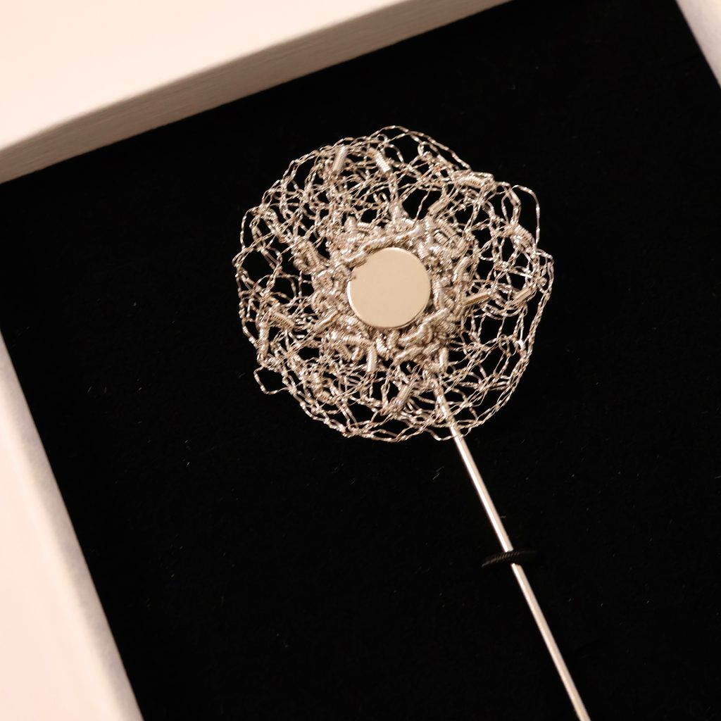 Boutonnière Stella argent